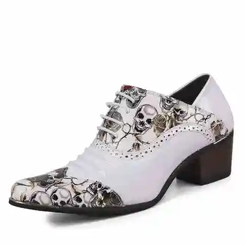 new arrival mens thick high heels patent leather bullock shoes point toe brogue oxfords printing shoe lace-up zapatos hombre man 
new arrival mens thick high heels patent leather bullock shoes point toe brogue oxfords printing shoe lace-up zapatos hombre man