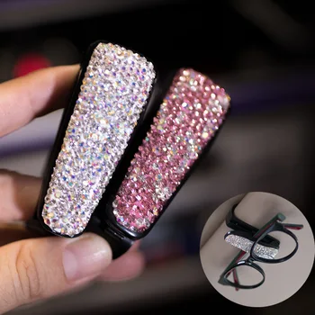 Luxury White Pink Shinning Crystal Car Sun Visor Glasses Case Sunglasses Ticket Receipt Card Clip Storage Holder
Luxury White Pink Shinning Crystal Car Sun Visor Glasses Case Sunglasses Ticket Receipt Card Clip Storage Holder