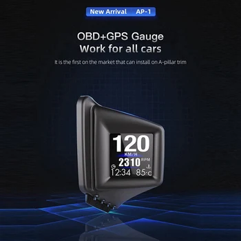 Car HUD Head Up Display OBD2+GPS Speedometer with Speedup Test Brake Test Overspeed Alarm for All Vehicle, AP-1
Car HUD Head Up Display OBD2+GPS Speedometer with Speedup Test Brake Test Overspeed Alarm for All Vehicle, AP-1
