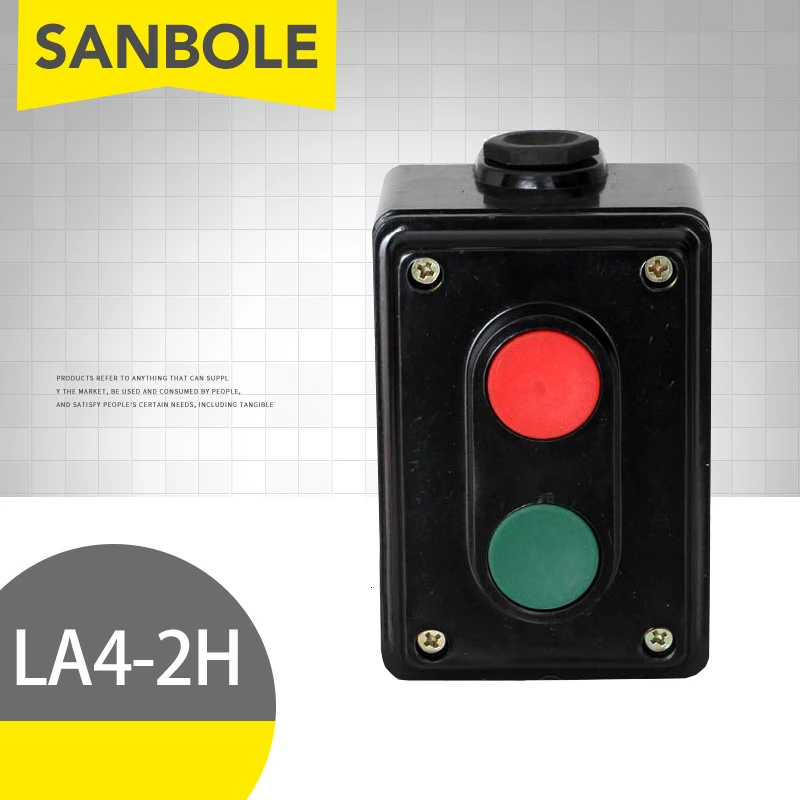 LA4-2H Push Button Switch With Protective Box Control Two Position 2NO 2NC Double Red Green Buttons IP40
LA4-2H Push Button Switch With Protective Box Control Two Position 2NO 2NC Double Red Green Buttons IP40