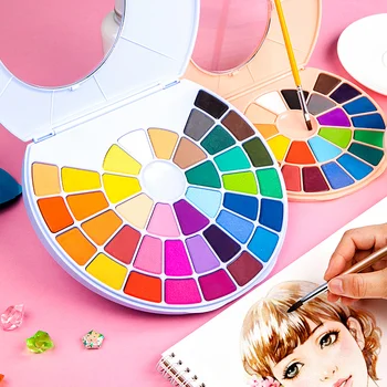 HIMI 24/38Colors Solid Water Color Paint Set Student Beginner Powder Cake Water Color Painting Hand painted gouache Art Supplies
HIMI 24/38Colors Solid Water Color Paint Set Student Beginner Powder Cake Water Color Painting Hand painted gouache Art Supplies