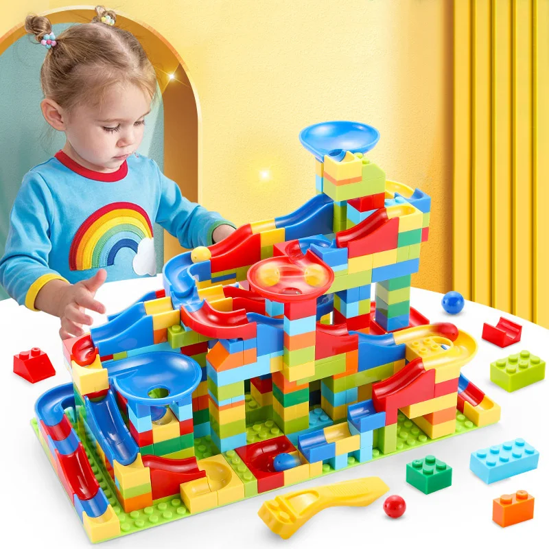Marble Race Run Bricks Duploed Building Blocks Funnel Slide Blocks DIY Bricks Creative Educational Toys For Children Gifts New
Marble Race Run Bricks Duploed Building Blocks Funnel Slide Blocks DIY Bricks Creative Educational Toys For Children Gifts New
