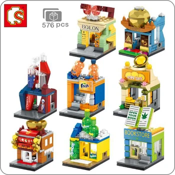 Sembo City Street Book Restaurant Chocolate Shop Store 3D Model DIY Mini Blocks Bricks Building Toy 8pcs for Children no Box 
Sembo City Street Book Restaurant Chocolate Shop Store 3D Model DIY Mini Blocks Bricks Building Toy 8pcs for Children no Box