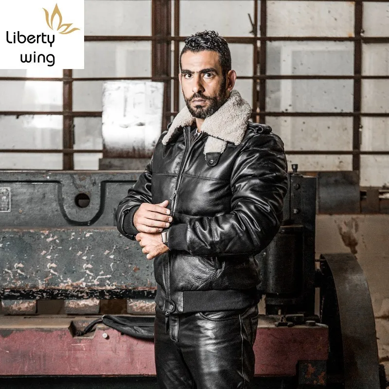 Lamb Fur Collar Genuine Jackets Motorcycle Riding Sheepskin Real Leather Down Jacket Men Winter Fashion Luxury Coat Male 
Lamb Fur Collar Genuine Jackets Motorcycle Riding Sheepskin Real Leather Down Jacket Men Winter Fashion Luxury Coat Male