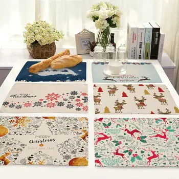 Christmas Elk Printed Cotton and Linen Cloth Art Insulated Western Placemat
Christmas Elk Printed Cotton and Linen Cloth Art Insulated Western Placemat