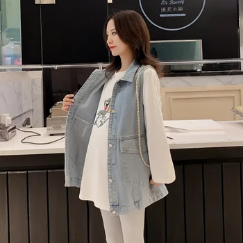 9348# Autumn Spring Denim Maternity Vest Outwear Large Size Loose Jackets Clothes for Pregnant Women Sleeveless Pregnancy Tops
9348# Autumn Spring Denim Maternity Vest Outwear Large Size Loose Jackets Clothes for Pregnant Women Sleeveless Pregnancy Tops