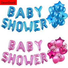 Decorações de chuveiro de bebê seu um menino ou menina folha balão ar oh bebê gênero revelar balão confetes babyshower crianças festa suprimentos(China)