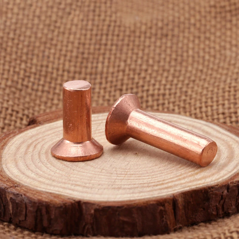 Copper percussion countersunk head rivets Flat head solid rivets Flat cone head copper rivets M2M2.5M3M4M5M6M8
Copper percussion countersunk head rivets Flat head solid rivets Flat cone head copper rivets M2M2.5M3M4M5M6M8