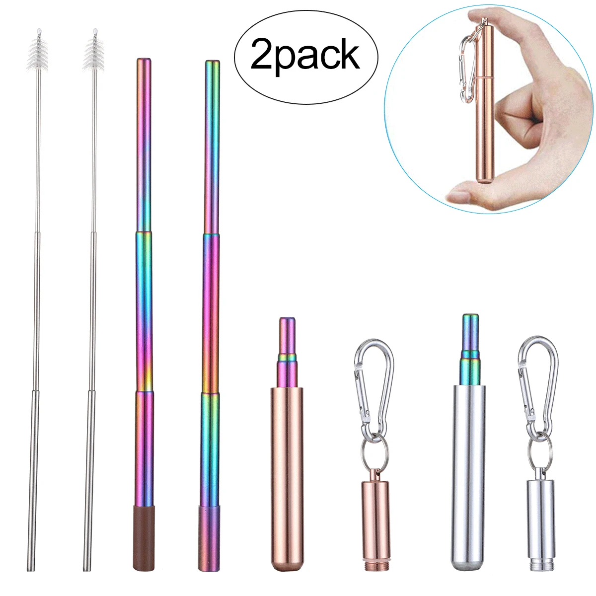 Stainless Steel Drinking Straw Portable Telescopic Straw For Travel Reusable Collapsible Drinking Straw With Case Brush Bar Tool
Stainless Steel Drinking Straw Portable Telescopic Straw For Travel Reusable Collapsible Drinking Straw With Case Brush Bar Tool