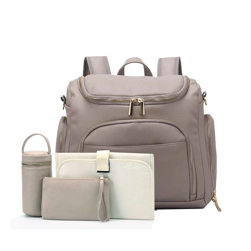 PU Leather Diaper Bag Baby Nappy Diaper Bag Backpack + Changing Pad + Stroller Straps + Insulation bag + Cosmetic bag
PU Leather Diaper Bag Baby Nappy Diaper Bag Backpack + Changing Pad + Stroller Straps + Insulation bag + Cosmetic bag