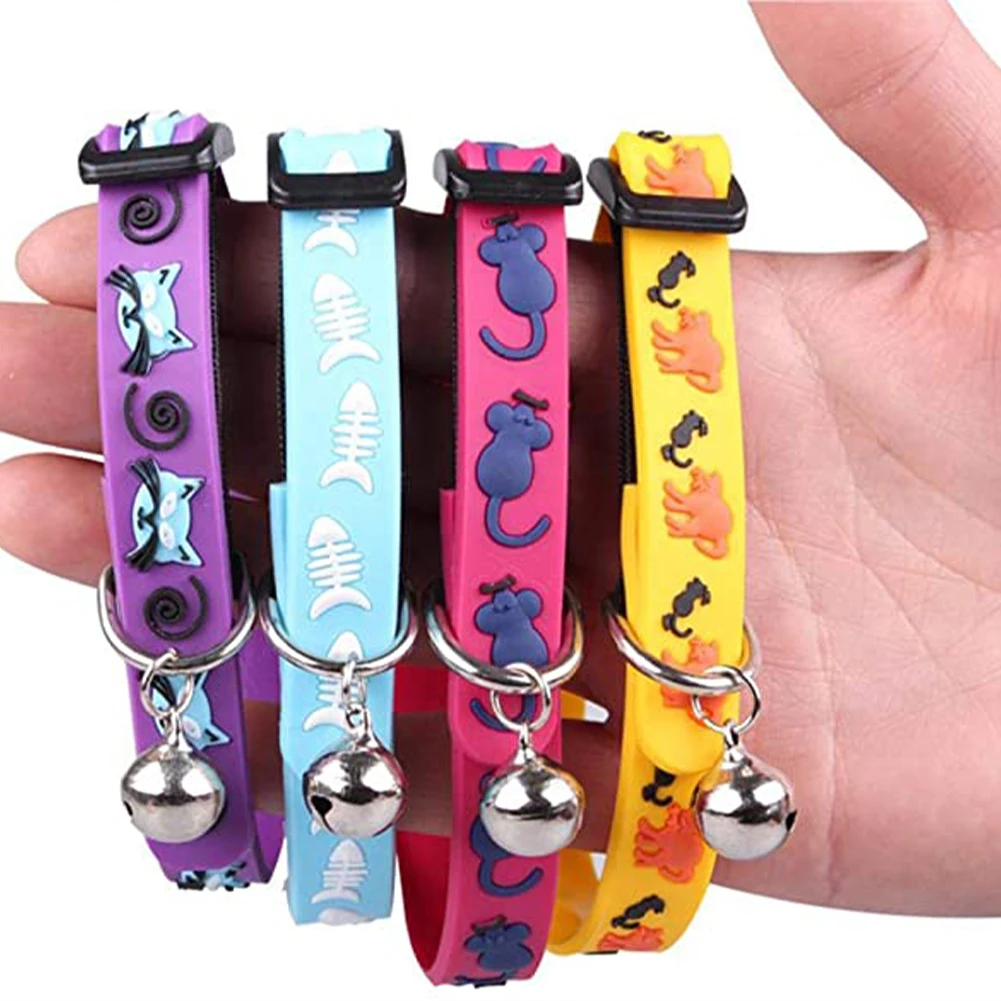 4pcs Adjustable Dog Cat Collar Silicone Puppy Collars with Bell ID Tag Quick Release Buckle Pet Supplies Necklace Neck Ring
4pcs Adjustable Dog Cat Collar Silicone Puppy Collars with Bell ID Tag Quick Release Buckle Pet Supplies Necklace Neck Ring