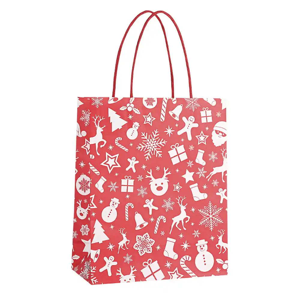 christmas gift bags cookies baking chocolate candy kraft paper