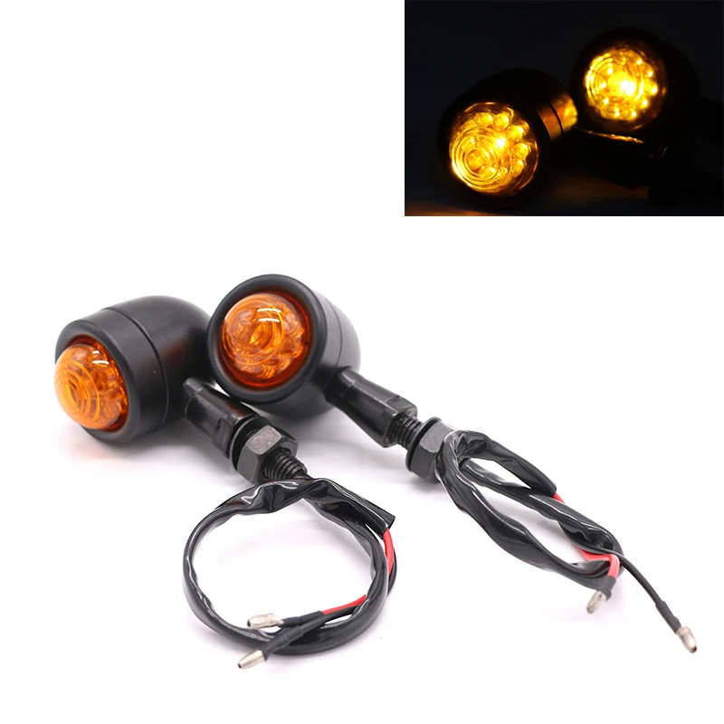 1 Pair Universal Mini LED Turn Signal Light for Motorbike Retro Black Motorcycle Yellow Indicator DC 12V Scooter Brake Lights
1 Pair Universal Mini LED Turn Signal Light for Motorbike Retro Black Motorcycle Yellow Indicator DC 12V Scooter Brake Lights