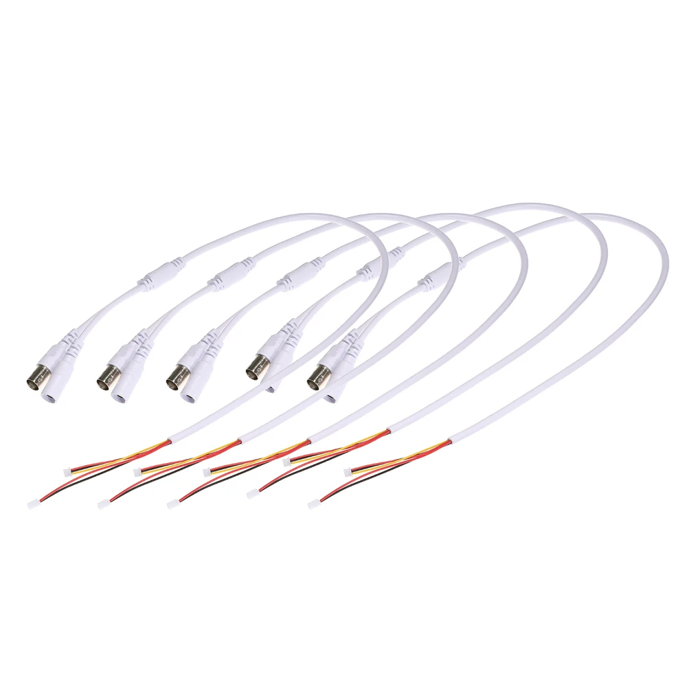 2PCS/Lot 60cm 5 Pin Analog BNC Video Cable Power Lead Wire F Video & DC Jack Female Cord for Analog CCTV Camera PCB Board
2PCS/Lot 60cm 5 Pin Analog BNC Video Cable Power Lead Wire F Video & DC Jack Female Cord for Analog CCTV Camera PCB Board