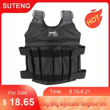 20 кг 50 кг Регулируемый взвешенный жилет тренировочный жилет для фитнеса спортивный жилет для занятий боксом оборудование для фитнеса(China)