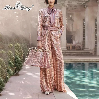 MIAOQING Printed geometric two-piece women's lapel collar shirt high-waisted wide-leg trousers with belt styleblazer2019newstyle
MIAOQING Printed geometric two-piece women's lapel collar shirt high-waisted wide-leg trousers with belt styleblazer2019newstyle