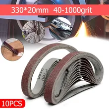 10Pcs 20x330mm Sanding Belt 40 - 1000 Grits Abrasive Belt Sanding Band Sandpaper Grinder Sander Grinding Polishing Tool Accs
10Pcs 20x330mm Sanding Belt 40 - 1000 Grits Abrasive Belt Sanding Band Sandpaper Grinder Sander Grinding Polishing Tool Accs