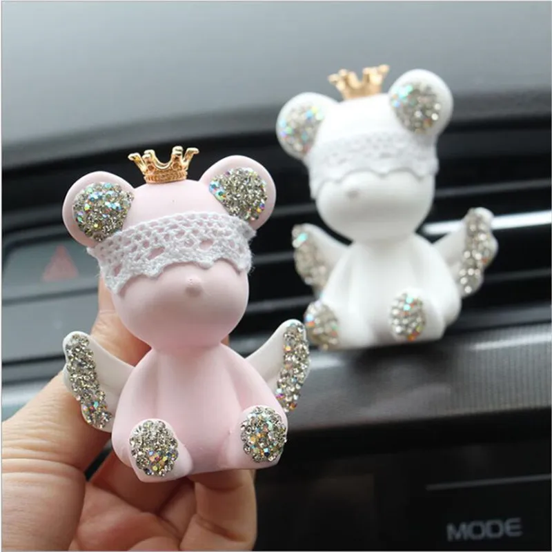 Hot Sale Creative Car Perfume Rhinestones Plaster Winged Bear Car Fragrance Air Outlet Freshener Car Interior Decoration
Hot Sale Creative Car Perfume Rhinestones Plaster Winged Bear Car Fragrance Air Outlet Freshener Car Interior Decoration