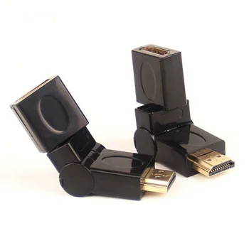 Gold Plated 90 Degree Angle Rotatable HDMI Male to HDMI Female Cable Adapter Converter Extender for 1080P HDTV Connector 100pcs
Gold Plated 90 Degree Angle Rotatable HDMI Male to HDMI Female Cable Adapter Converter Extender for 1080P HDTV Connector 100pcs