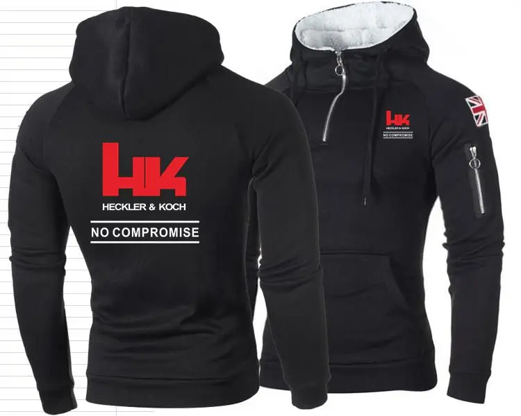 2020 логотип HK Heckler Koch огнестрельное оружие без компромисса мужские толстовки на