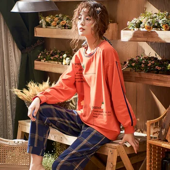 Autumn a fashion 2 pieces women pajamas cartoon lady large size long sleeve Korean pajamas trousers home service suit
Autumn a fashion 2 pieces women pajamas cartoon lady large size long sleeve Korean pajamas trousers home service suit