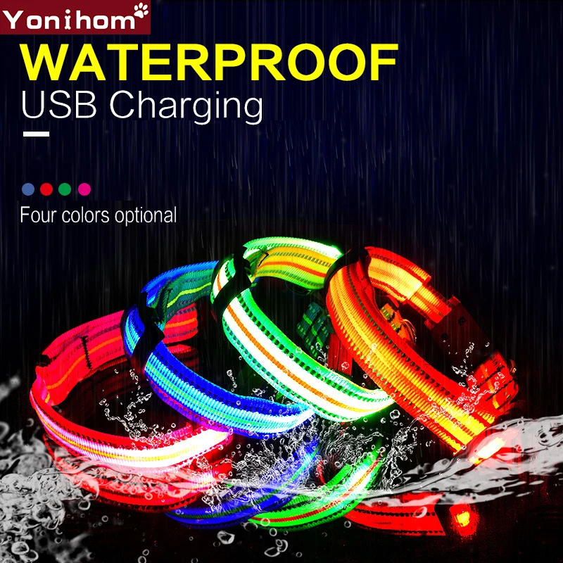 LED Dog Collar USB Rechargeable Dog Collar Electronic Waterproof Night Safety Collar Perro led Glowing Luminous Collars for Pets
LED Dog Collar USB Rechargeable Dog Collar Electronic Waterproof Night Safety Collar Perro led Glowing Luminous Collars for Pets