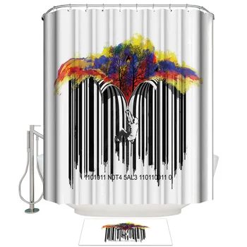 Watercolor Style Abstract Tree With Zip Bar Code Shower Curtain Bathroom Decor
Watercolor Style Abstract Tree With Zip Bar Code Shower Curtain Bathroom Decor