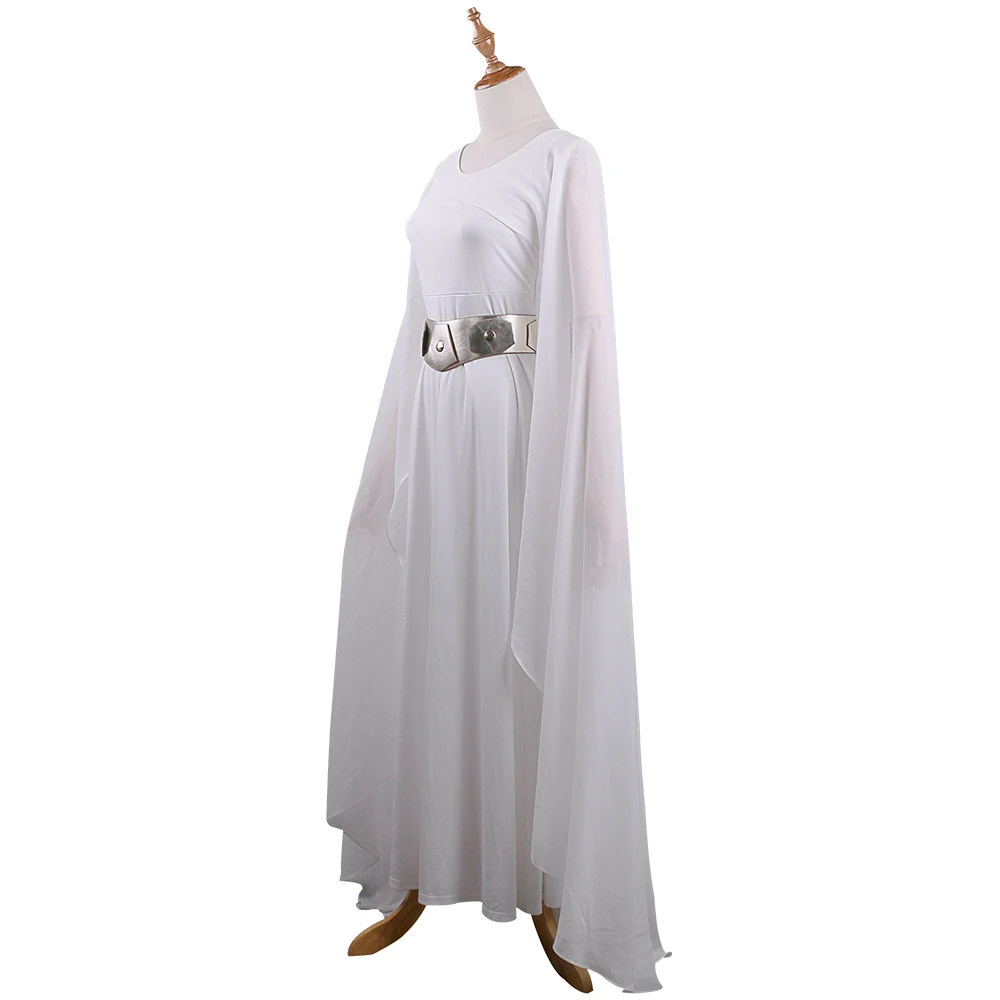 Princess Leia Costume Leia Dress White Adult Star Wars the Last Jedi Costume Dressed Halloween Fancy Dress Costume Cosplay New (4)