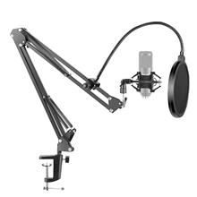 

Neewer NB-35 Microphone Suspension Boom Scissor Arm Stand with Clip Holder/Table Mounting Bracket & Pop Filter Windscreen Shield