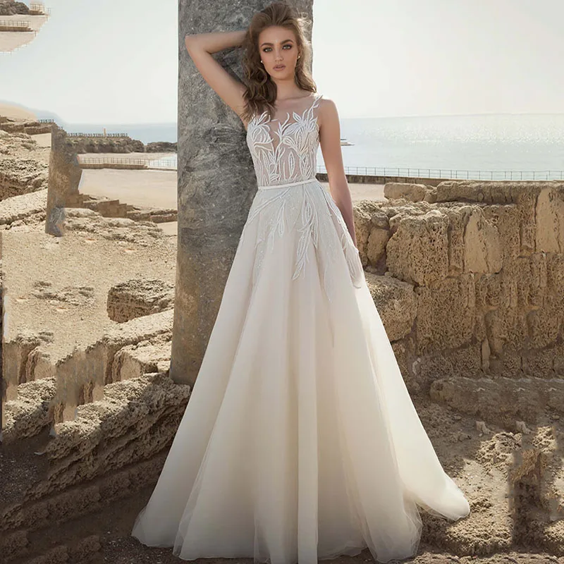Eightree A Line Lace Wedding Dresses Boho V Neck Appliques vestido de noiva Bride Dresses 2020 V Back Bohomian Wedding Gowns
Eightree A Line Lace Wedding Dresses Boho V Neck Appliques vestido de noiva Bride Dresses 2020 V Back Bohomian Wedding Gowns