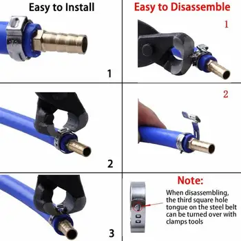 Tool Hose Clamp 140Pcs 304 Stainless Steel Single Ear Stepless 7 Sizes Corrosion Resistance Equipment
Tool Hose Clamp 140Pcs 304 Stainless Steel Single Ear Stepless 7 Sizes Corrosion Resistance Equipment