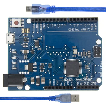 Arduino DIY Starter Kit Leonardo R3 Microcontroller Atmega32u4 Development Board With USB Cable Compatible
Arduino DIY Starter Kit Leonardo R3 Microcontroller Atmega32u4 Development Board With USB Cable Compatible