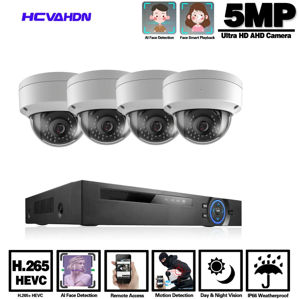 Face Detection 4CH DVR CCTV Video Surveillance Camera AHD 5MP Home Security CCTV Camera Security System Kit Outdoor Waterproof
Face Detection 4CH DVR CCTV Video Surveillance Camera AHD 5MP Home Security CCTV Camera Security System Kit Outdoor Waterproof