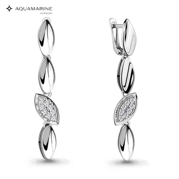 Earrings long AQUAMARINE with cubic zirconia, silver 925
Earrings long AQUAMARINE with cubic zirconia, silver 925