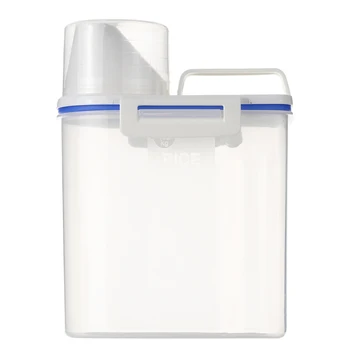1.5L Portable Plastic Rice Storage Bin Sealed Food Grain Cereal Flour Storage Box Container with Measuring Cup
1.5L Portable Plastic Rice Storage Bin Sealed Food Grain Cereal Flour Storage Box Container with Measuring Cup