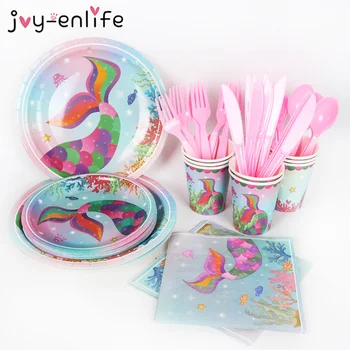 Little Mermaid Party Decor Mermaid Birthday Party Disposable Tableware Kit Under the Sea Girl First Birthday Party Supplies
Little Mermaid Party Decor Mermaid Birthday Party Disposable Tableware Kit Under the Sea Girl First Birthday Party Supplies