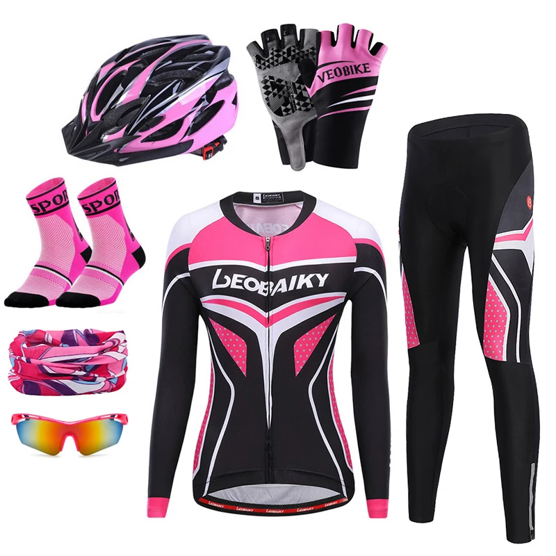 Summer Breathable Mountain Road Bike Clothing Women Cycling Full Set Long Sleeve Bicycle Dress Ladies Riding Wear Sports Suits
Summer Breathable Mountain Road Bike Clothing Women Cycling Full Set Long Sleeve Bicycle Dress Ladies Riding Wear Sports Suits