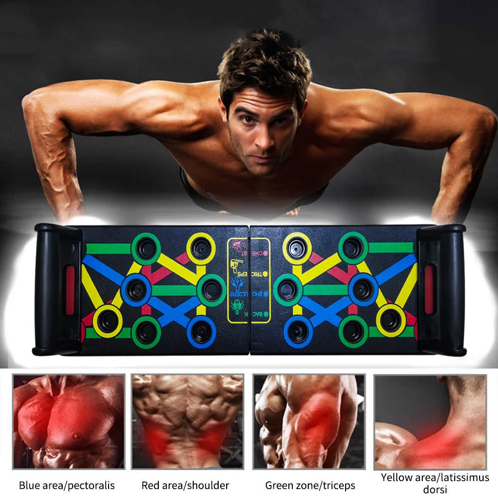 Push-up Rack Folded Board Set Abdominales Bar Multi-Function Fitness Home Gym Chest Muscle Grip Training and Exercise Equipment
Push-up Rack Folded Board Set Abdominales Bar Multi-Function Fitness Home Gym Chest Muscle Grip Training and Exercise Equipment