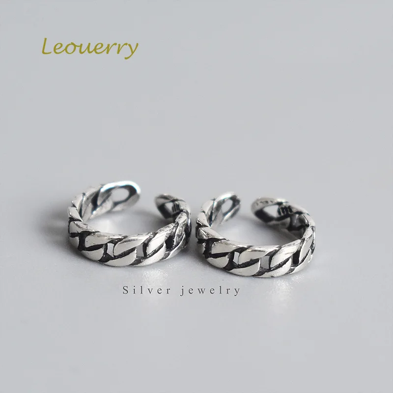 Leouerry 925 Sterling Silver Vintage Chain Weave Clip Earrings Punk Style Non Pierced Ear Bone Clip Ear Cuff Women Wild Jewelry
Leouerry 925 Sterling Silver Vintage Chain Weave Clip Earrings Punk Style Non Pierced Ear Bone Clip Ear Cuff Women Wild Jewelry