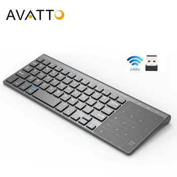 AVATTO Thin 2.4GHz USB Wireless Mini Keyboard with Number Touchpad Numeric Keypad for Android windows Tablet, Desktop, Laptop,PC
AVATTO Thin 2.4GHz USB Wireless Mini Keyboard with Number Touchpad Numeric Keypad for Android windows Tablet, Desktop, Laptop,PC