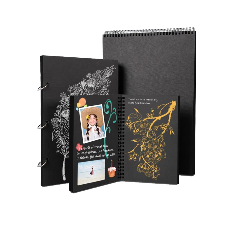 Black cardboard loose-leaf book A4 A5 hand-painted book thickened hard shell diy album art student special acrylic painting wate
Black cardboard loose-leaf book A4 A5 hand-painted book thickened hard shell diy album art student special acrylic painting wate