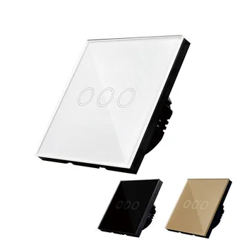 Free Shipping, EU Standard Touch Switch, 3 Gang 1 Way Control, Crystal Glass Panel,Wall Light Switch,KT003EU
Free Shipping, EU Standard Touch Switch, 3 Gang 1 Way Control, Crystal Glass Panel,Wall Light Switch,KT003EU