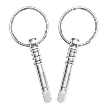 2Pcs Spring Loaded Quick Release Pins Marine 316 Stainless Steel with Pull Ring Boat Bimini Top Fitting Hardware Water Sports
2Pcs Spring Loaded Quick Release Pins Marine 316 Stainless Steel with Pull Ring Boat Bimini Top Fitting Hardware Water Sports