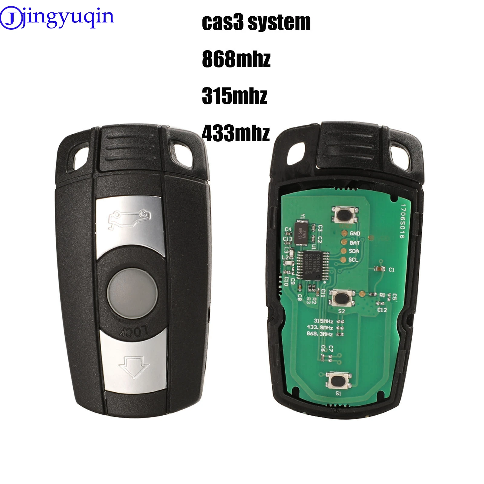 jingyuqin 10ps 868mhz 315mhz433mhz Car Remote Smart Key for BMW 1/3/5/7 Series X5 X6 Z4 CAS3 System
jingyuqin 10ps 868mhz 315mhz433mhz Car Remote Smart Key for BMW 1/3/5/7 Series X5 X6 Z4 CAS3 System