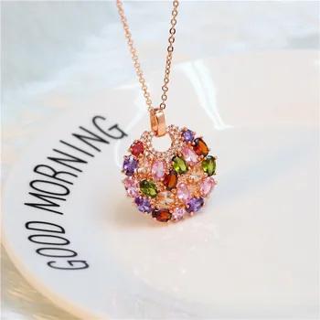 Popular 925 Mosaic Crystal Flower Pendant Trendy Chain Necklace Fashion Charm Personality Jewelry Accessories 
Popular 925 Mosaic Crystal Flower Pendant Trendy Chain Necklace Fashion Charm Personality Jewelry Accessories