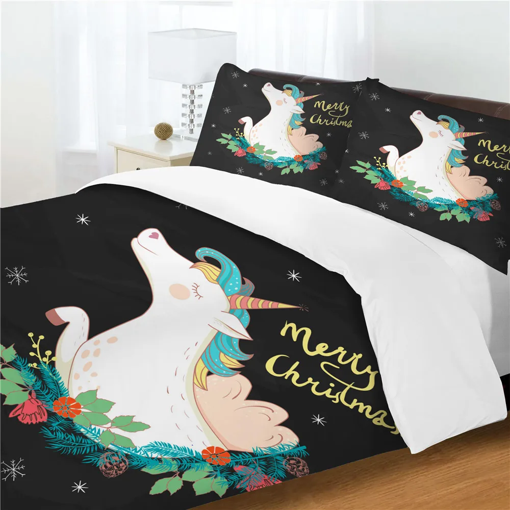 Black Comforter Bed Sheets Cartoon Unicorn 3d Printed Duvet Cover Set Home Textiles With Pillowcases King Size Bedding Set
Black Comforter Bed Sheets Cartoon Unicorn 3d Printed Duvet Cover Set Home Textiles With Pillowcases King Size Bedding Set