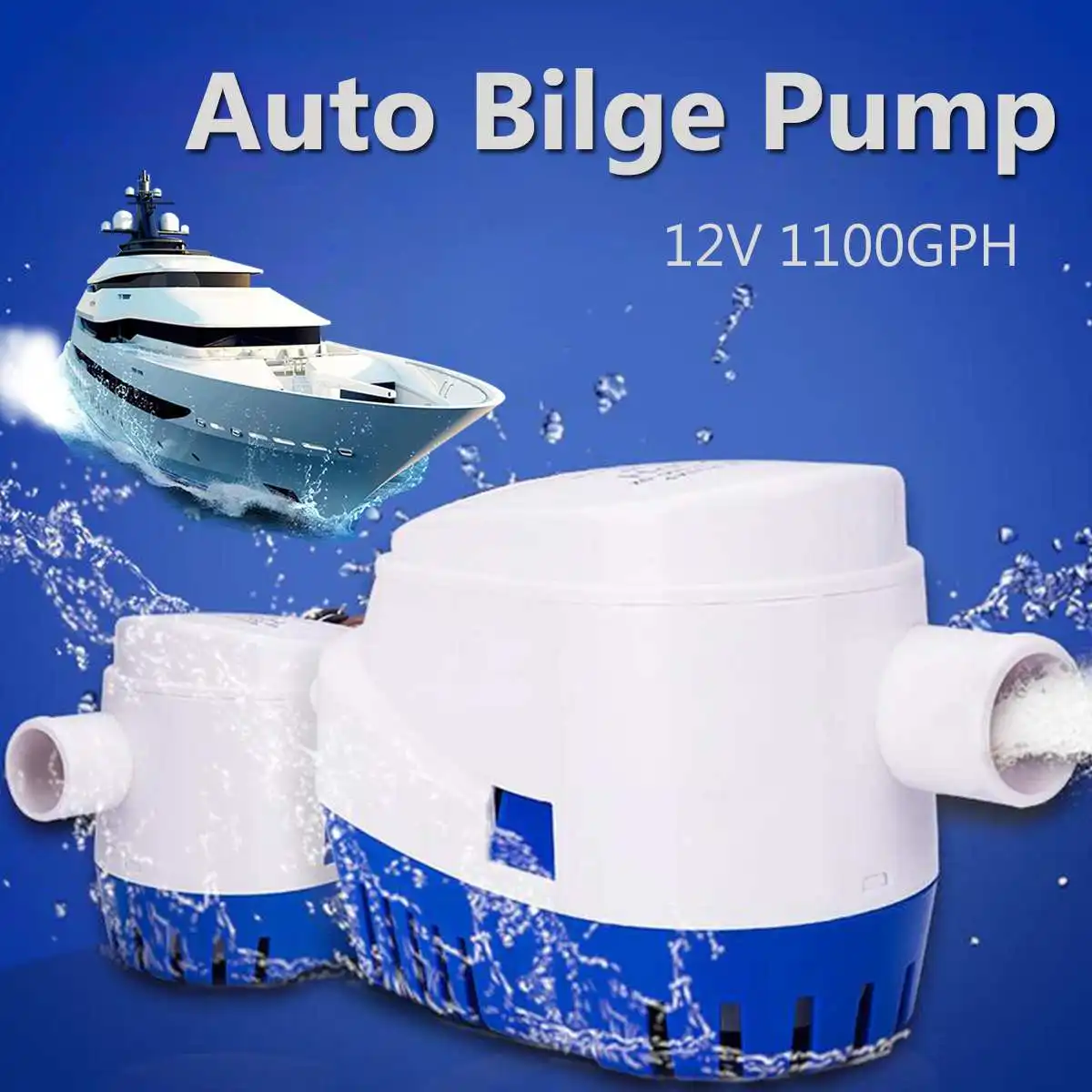 12V 1100GPH Submersible Automatic Bilge Pump Marine Integrated Switch with Ignition Protection and Air Brake Marine Tools
12V 1100GPH Submersible Automatic Bilge Pump Marine Integrated Switch with Ignition Protection and Air Brake Marine Tools