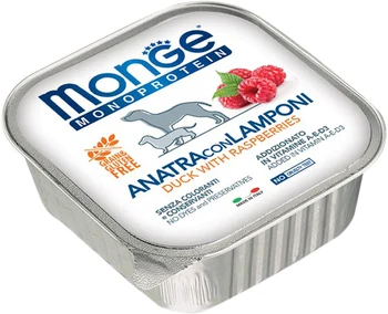MONGE MONGE DOG MONOPROTEIN FRUITS monobelkovy for adult dogs with duck pate and raspberry
MONGE MONGE DOG MONOPROTEIN FRUITS monobelkovy for adult dogs with duck pate and raspberry
