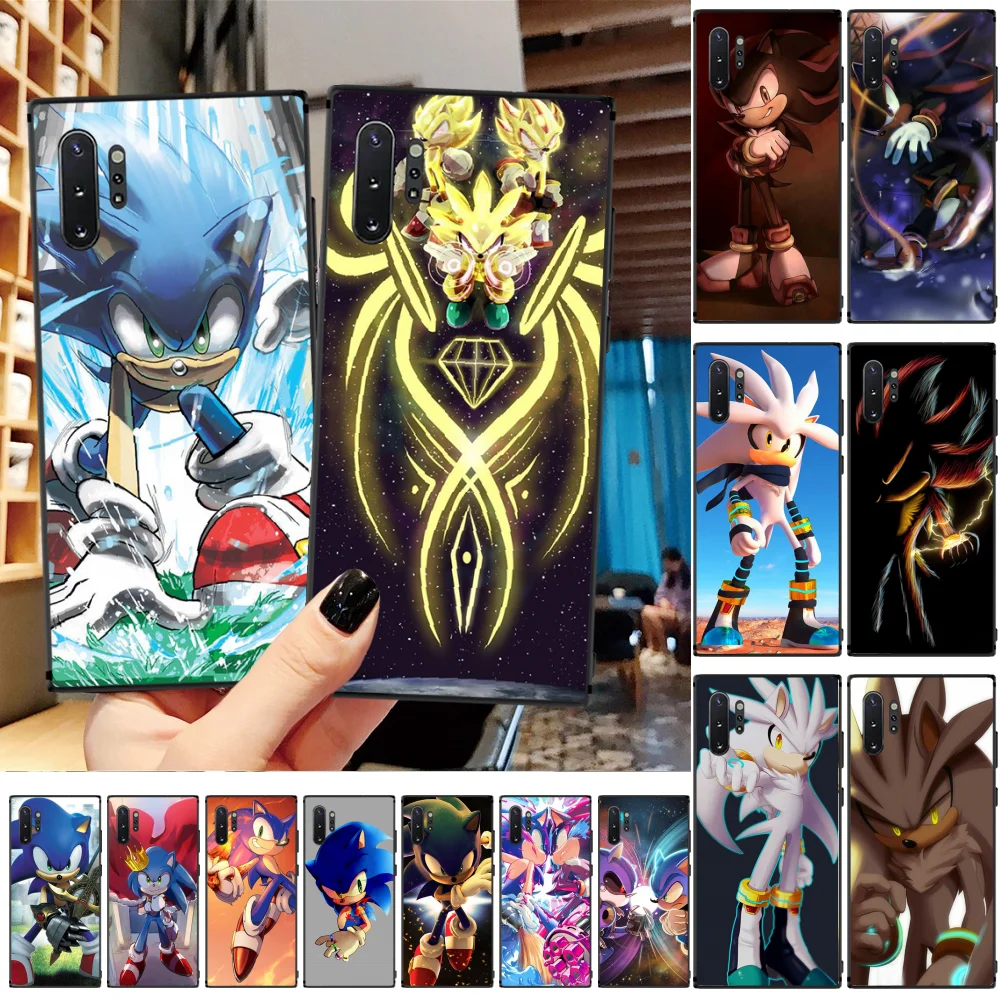 Reayou Sonic Ежик мягкий силиконовый черный чехол для телефона Samsung A50 S10 Plus S10E Note9 Note8 7 10