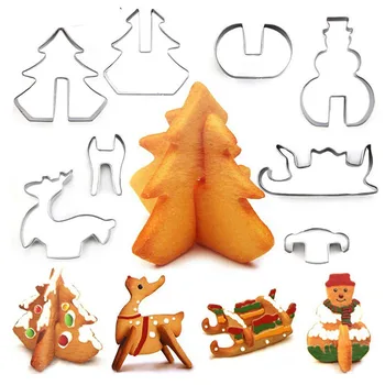 8Pcs/Set Stainless Steel Cookie Stamp Fondant Cutter Cake Mold 3D Christmas Tree Deer Snowman Shape Cookies Cutter Baking Tools
8Pcs/Set Stainless Steel Cookie Stamp Fondant Cutter Cake Mold 3D Christmas Tree Deer Snowman Shape Cookies Cutter Baking Tools